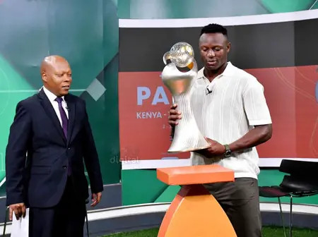 In Pictures: Victor Wanyama brings CHAN Trophy to KBC