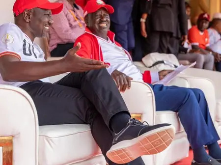 William Ruto Spotted Rocking Sneakers Worth Ksh 140K at Harambee Stars Match