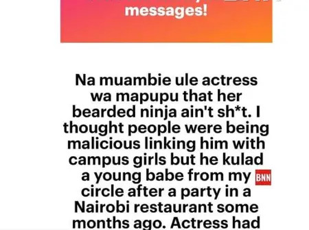 Kate Actress Shrugs Off Cheating Rumors, Celebrates Love With Michael Mwangi