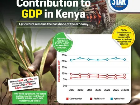 Sector contribution to GDP in Kenya