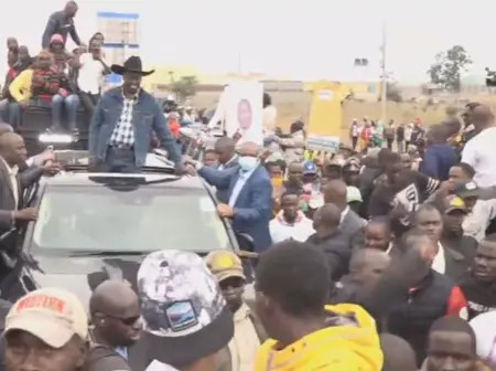 Rowdy youth stone Rigathi Gachagua’s procession