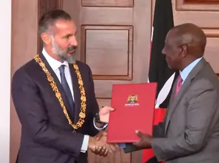 President Ruto Confers Prince Rahim Aga Khan V Chief Of The Golden Heart Award