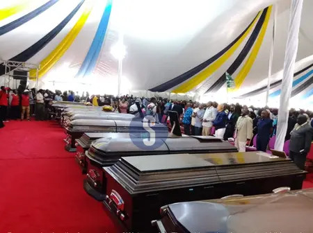 Joint funeral service for Kisumu crash victims ongoing in Nyakach