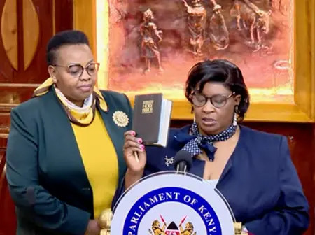 Consolata Wakwabubi sworn in as senator replacing Gloria Orwoba