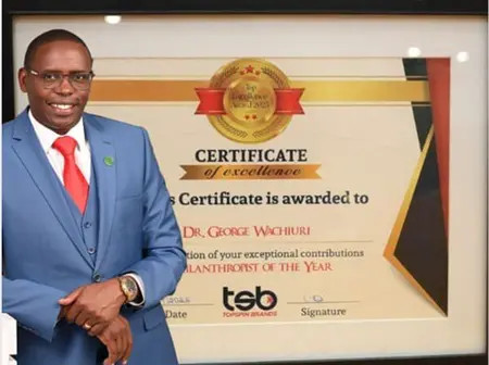 Dr Wachiuri Honored as Philanthropist of the Year 2025
