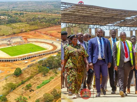 In photos: PS Omollo leads inspection of Ithooke Stadium in Kitui
