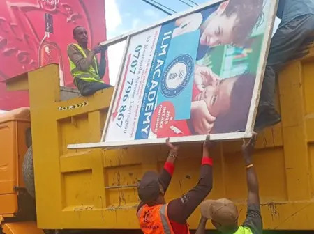 Major Nairobi Roads Targeted In Crackdown On Illegal Billboards