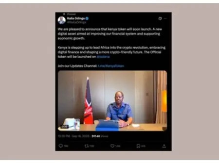 Raila account hacked to endorse cryptocurrency