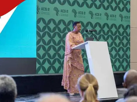 Rachel Ruto Steals Show with Elegant Outfit at Africa Climate Summit in Ethiopia