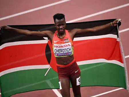 Faith Cherotich wins women’s 3,000m steeplechase final in Tokyo