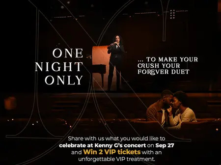 Ticket giveaway: Win 2 VIP tickets to Kenny G’s one night only concert