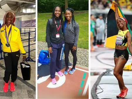 ‘Tee Tee’ Terry Gives Shelly-Ann Fraser Pryce Her Flowers as Jamaican Legend Retires With A Medal