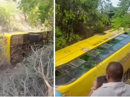 Tragic: School bus full of students, teachers plunges into a river in Machakos