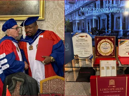 Mike Sonko Feted with Honorary Doctorate Degree in the UK [Photos]