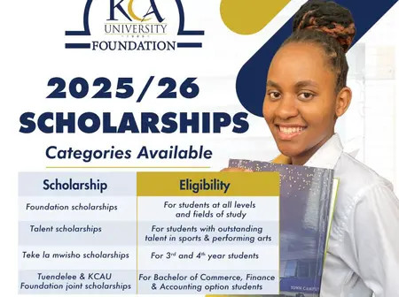 KCAU Foundation Scholarships – 2025/2026