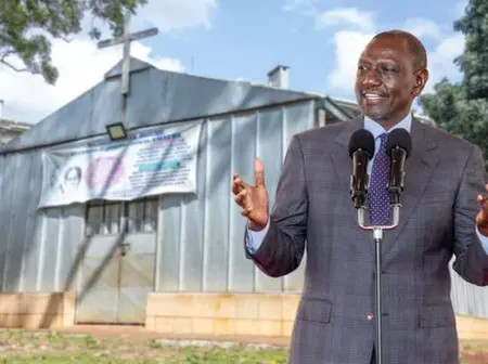 Ruto Attends Service at State House ‘Mabati Chapel’