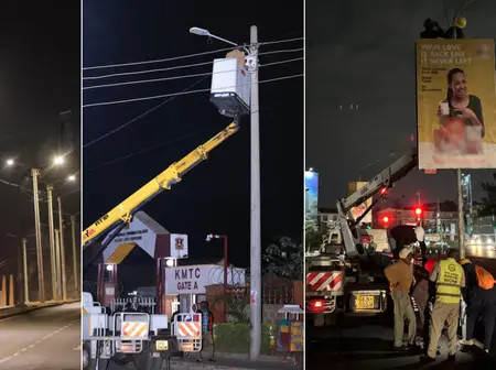Lighting up Nairobi: City Hall restores streetlights, takes down illegal billboards on city avenues