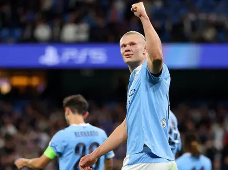 Haaland sets record in Manchester City’s win over Napoli
