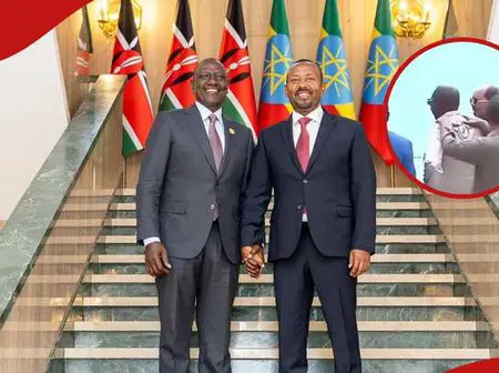 William Ruto, Ethiopian PM Abiy Ahmed Melt Hearts with Viral Bromance Moment