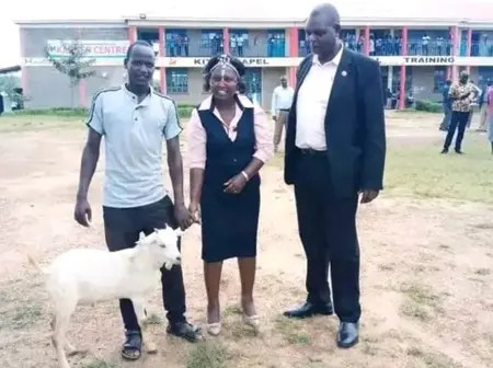 Shock as student walks into college with a goat, seeks admission in West Pokot