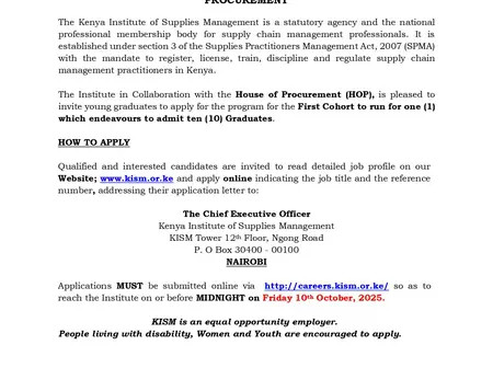 Graduate Apprenticeship Programme – KISM