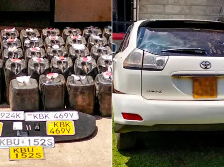 Drama as driver abandons Toyota Harrier ferrying 1,350 litres of ethanol, bhang in Nandi