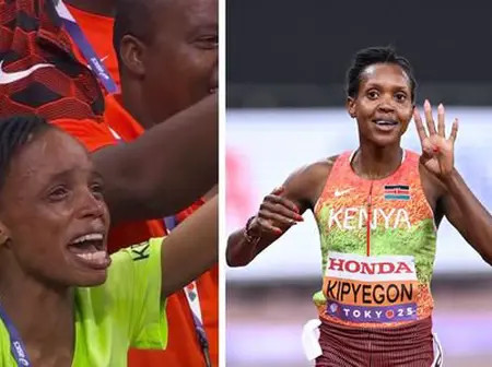 Beatrice Chebet Explains Emotional Reason Behind Tears as Faith Kipyegon Won Fourth 1500m World Title