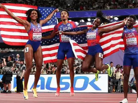 World Athletics Championships 2025: USA Grab First Gold in Tokyo as Alexis Holmes Anchors Mixed 4x400M Relay Team to Glory