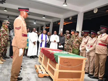The Body of Kennedy Mutuku Arrives at JKIA From Haiti [Photos]