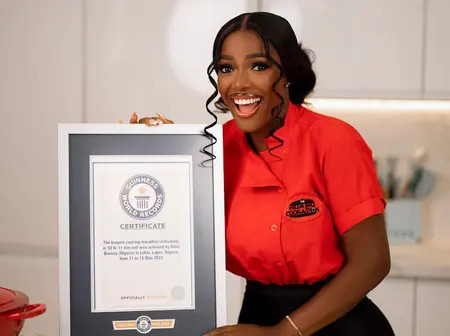 Hilda Baci Attempts Guinness World Record with Giant Pot of Jollof Rice