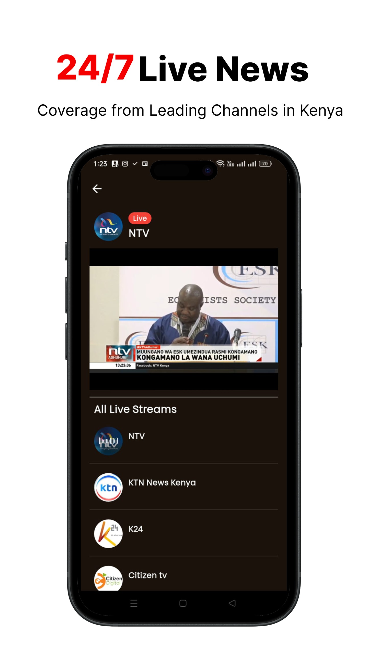 Tap on a clip to paste it in the text box.