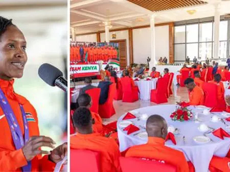 ‘Pull Up Your Socks’ – Faith Kipyegon Challenges Male Athletes, Reveals Kenyan Delicacy That Powered Emmanuel Wanyonyi to Gold