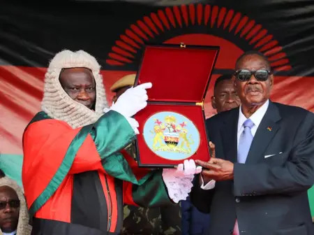 Mutharika Sworn In for Second Term, Pledges to Rescue Malawi’s Economy