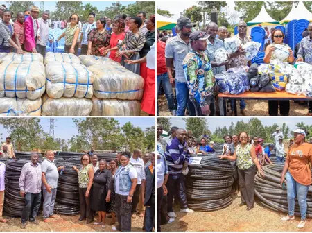 Boost for over 35,000 Kirinyaga residents as Waiguru distributes assorted community empowerment items