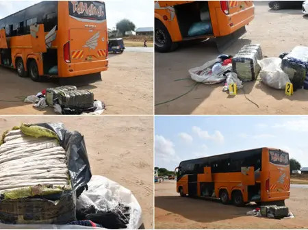 Two large bales of bhang hidden in mutumba, an escaping passenger: Driver, conductor of Lamu-bound bus arrested